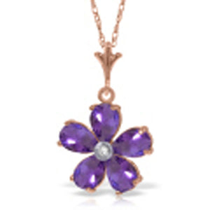 Gilded Petal Amethyst Chain