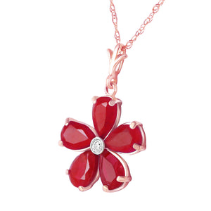 Gilded Petal Ruby Chain
