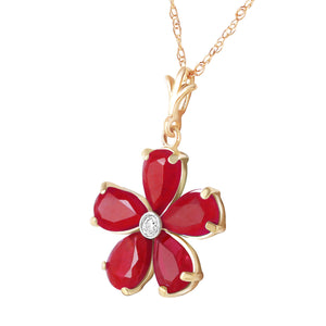 Gilded Petal Ruby Chain