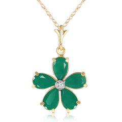 Gilded Petal Emerald Chain
