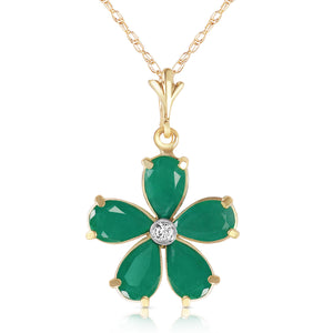 Gilded Petal Emerald Chain