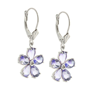 Gilded Petal Tanzanite Earrings