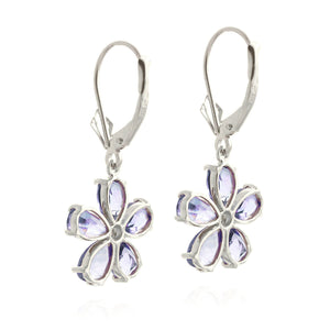 Gilded Petal Tanzanite Earrings
