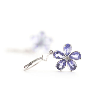 Gilded Petal Tanzanite Earrings