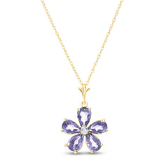Gilded Petal Tanzanite Chain