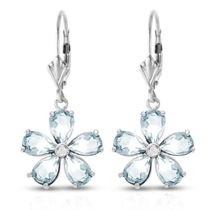 Gilded Petal Aquamarine Earrings