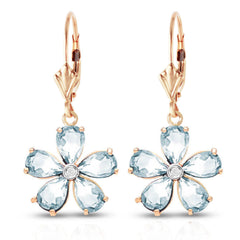 Gilded Petal Aquamarine Earrings