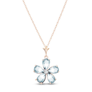 Gilded Petal Aquamarine Chain