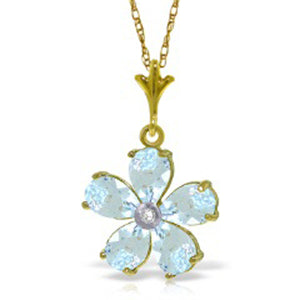 Gilded Petal Aquamarine Chain