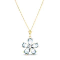 Gilded Petal Aquamarine Chain