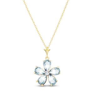 Gilded Petal Aquamarine Chain