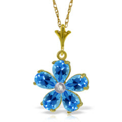 Gilded Petal Blue Topaz Chain