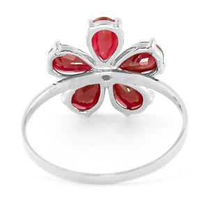 Gilded Petal Ruby Ring