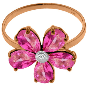 Gilded Petal Pink Topaz Ring
