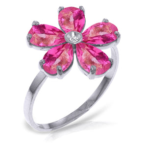 Gilded Petal Pink Topaz Ring