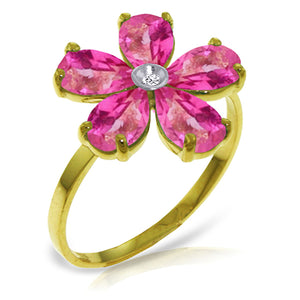 Gilded Petal Pink Topaz Ring