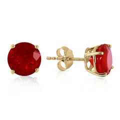 Luminous Orb Ruby Earrings