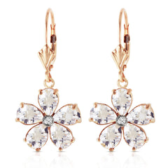 Gilded Petal Topaz Earrings