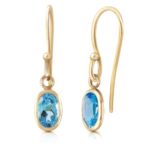 Swaying Silhouette Blue Topaz Earrings