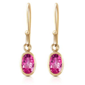 Swaying Silhouette Pink Topaz Earrings