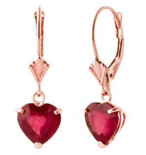 Eternal Love Ruby Leverback Earrings