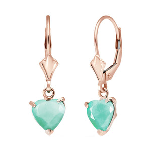 Eternal Love Emerald Leverback Earrings