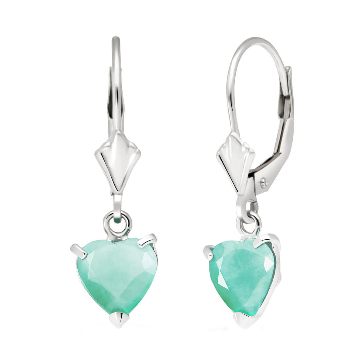 Eternal Love Emerald Leverback Earrings