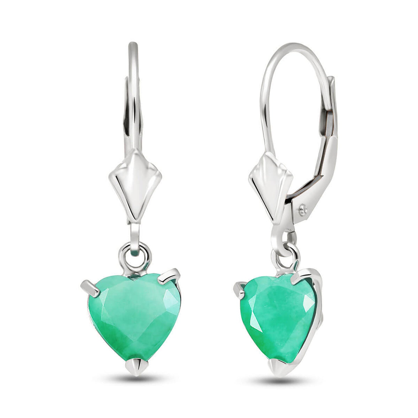 Eternal Love Emerald Leverback Earrings