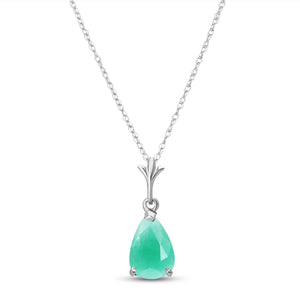 Gentle Droplet Emerald Necklace