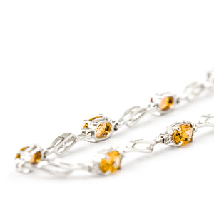 Shimmering Array Citrine and Diamond Bracelet