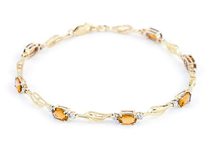 Shimmering Array Citrine and Diamond Bracelet