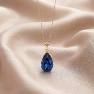Lunar Glow Sapphire Necklace