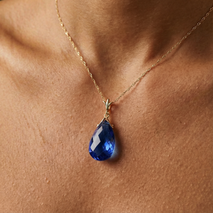 Lunar Glow Sapphire Necklace