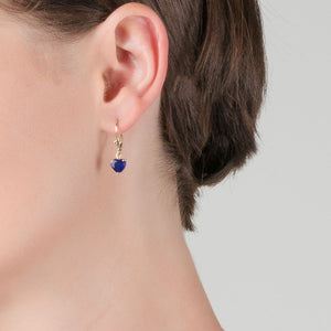 Eternal Love Sapphire Leverback Earrings