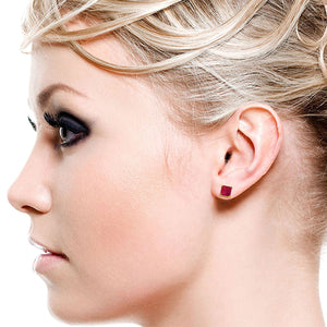 Soulful Edge Ruby Earrings
