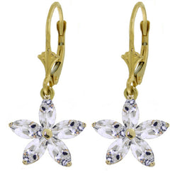 Flora Gem White Topaz Earrings