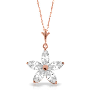 Radiant Petal White Topaz Necklace