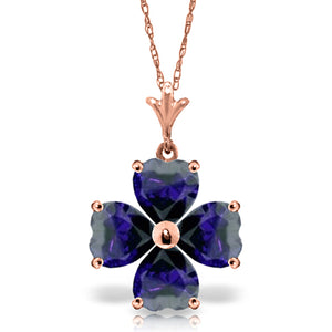 Elegant Petal Sapphire Necklace