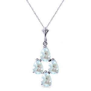 Teardrop Gem Aquamarine Necklace