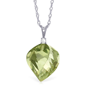 Moonlit Essence Green Amethyst & Diamond Necklace