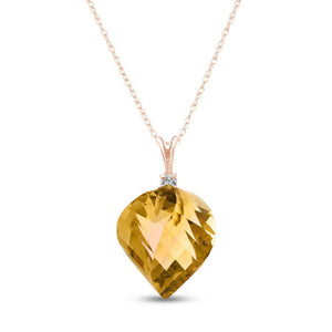 Moonlit Essence Citrine & Diamond Necklace