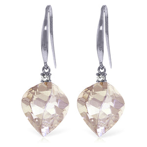 Moonlit Essence White Topaz & Diamond Earrings