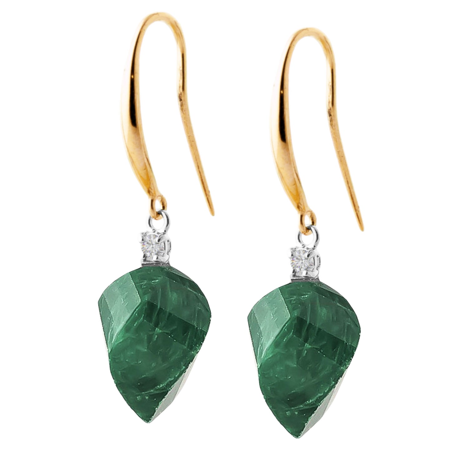 Moonlit Essence Emerald & Diamond Earrings