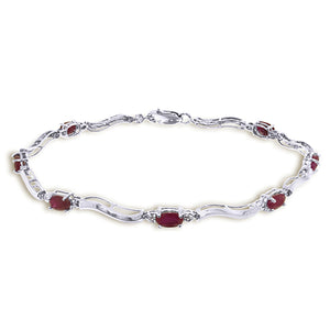 Rhythmic Flow Ruby And Diamond Bracelet