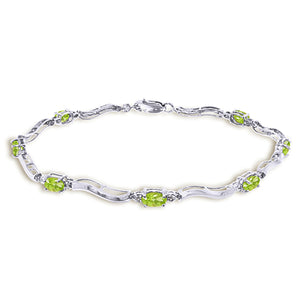 Rhythmic Flow Peridot And Diamond Bracelet