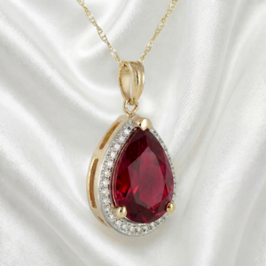 Hidden Light Ruby & Diamond Necklace