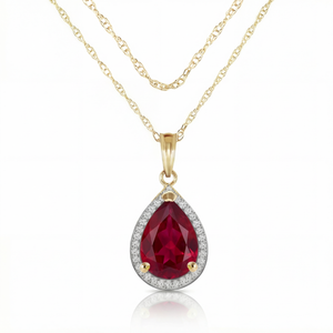 Hidden Light Ruby & Diamond Necklace