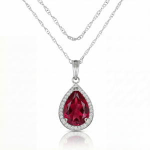 Hidden Light Ruby & Diamond Necklace