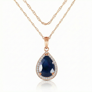 Hidden Light Sapphire & Diamond Necklace