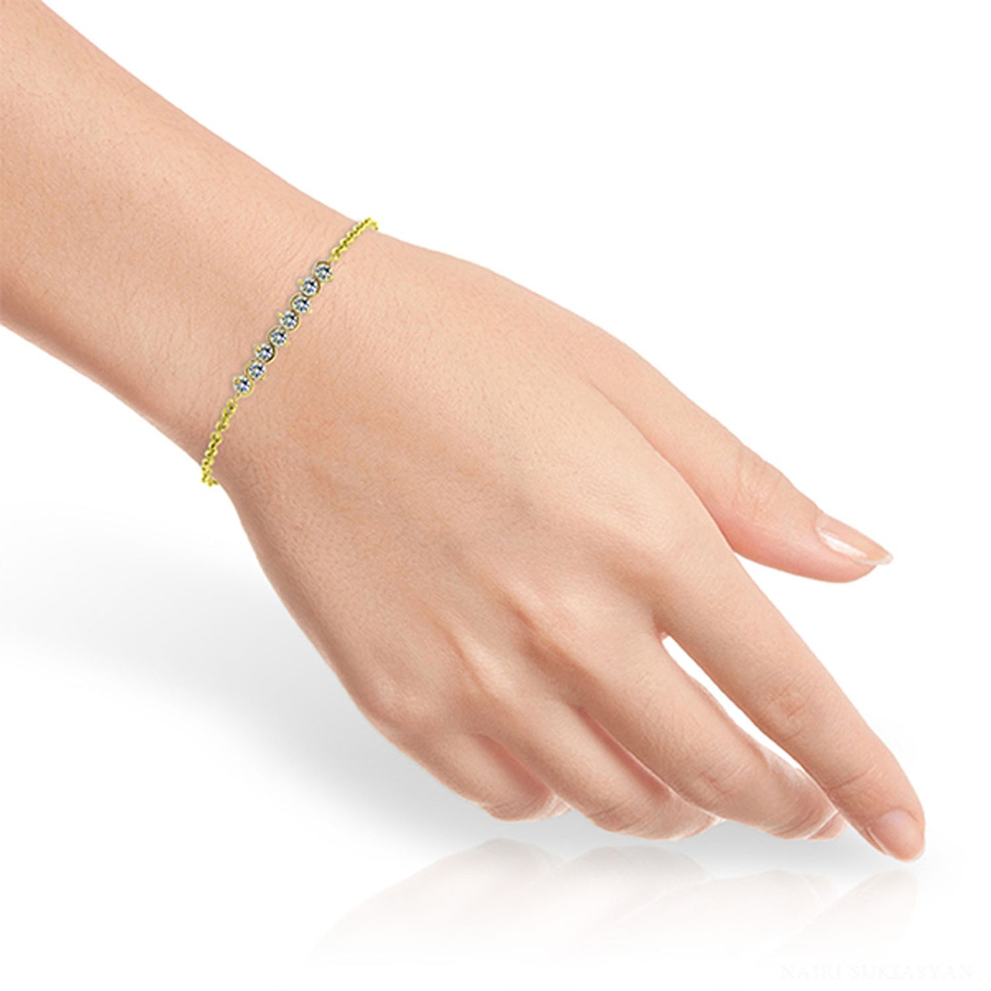 Subtle Radiance Aquamarine Bracelet